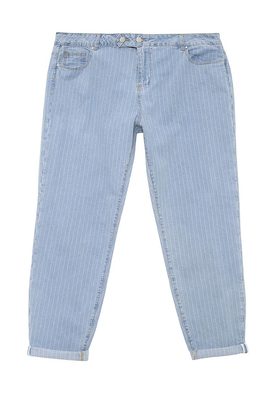 LOST INK PLUS  SLIM BOYFRIEND JEAN IN STRIPE